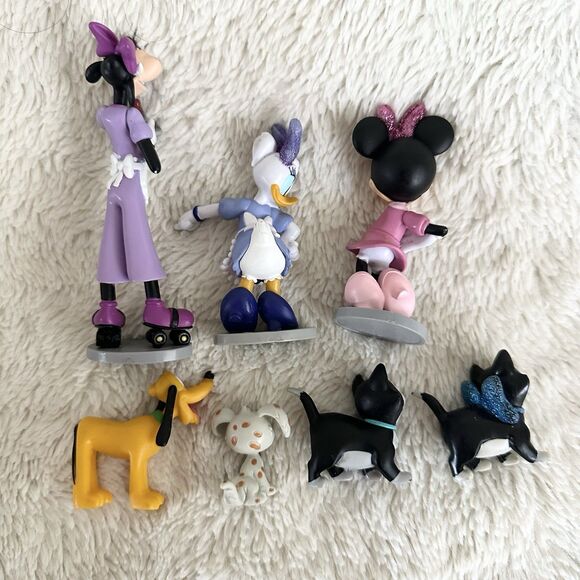 Disney Junior Daisy Clarabelle Minnie Figaro Bella Figure Set PVC Cake Toppers - Picture 6 of 6